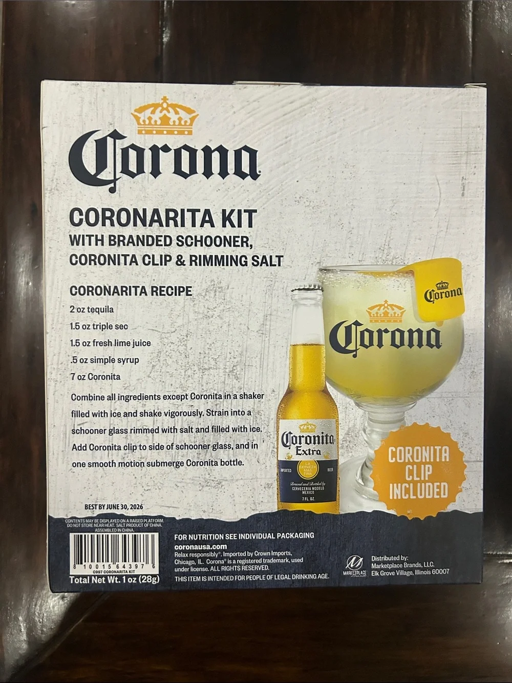 Corona Glass Coronarita Kit with Lime Salt Box